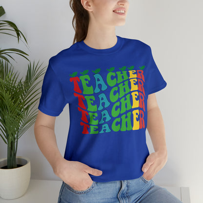 Colorful Teacher Unisex Jersey Short Sleeve Tee