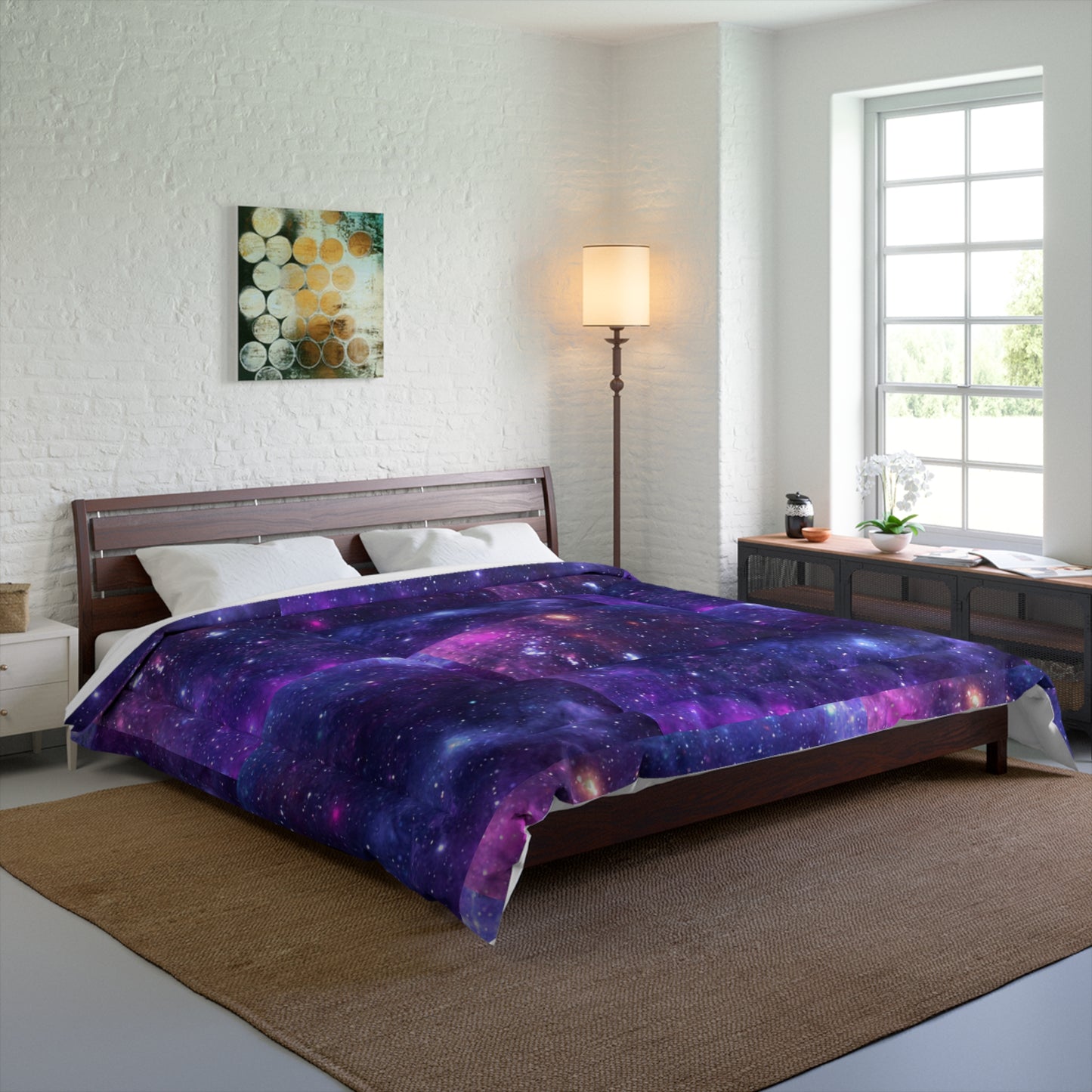 Purple Beyond the Stars Outer Space Out of this World Comforter