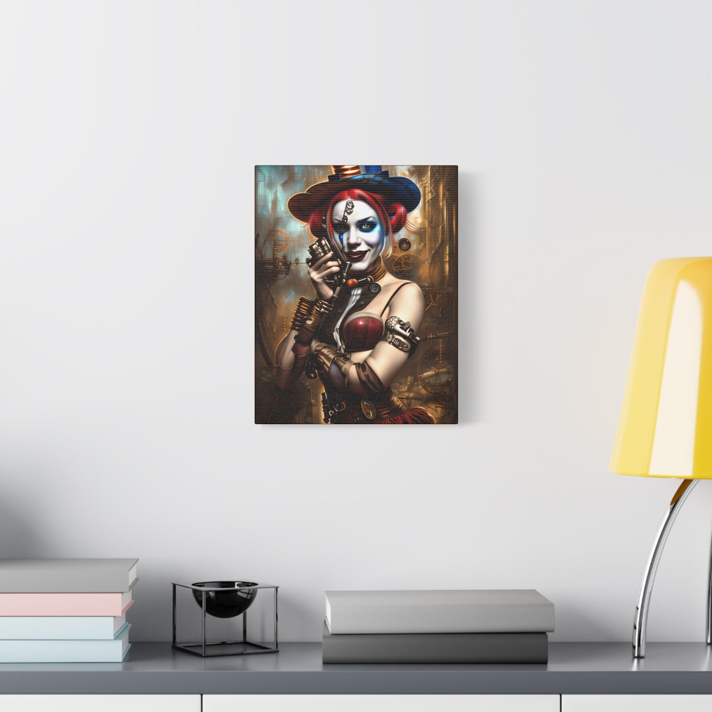 Hyper Realistic Steampunk Harley Quinn Matte Canvas, Stretched, 1.25"