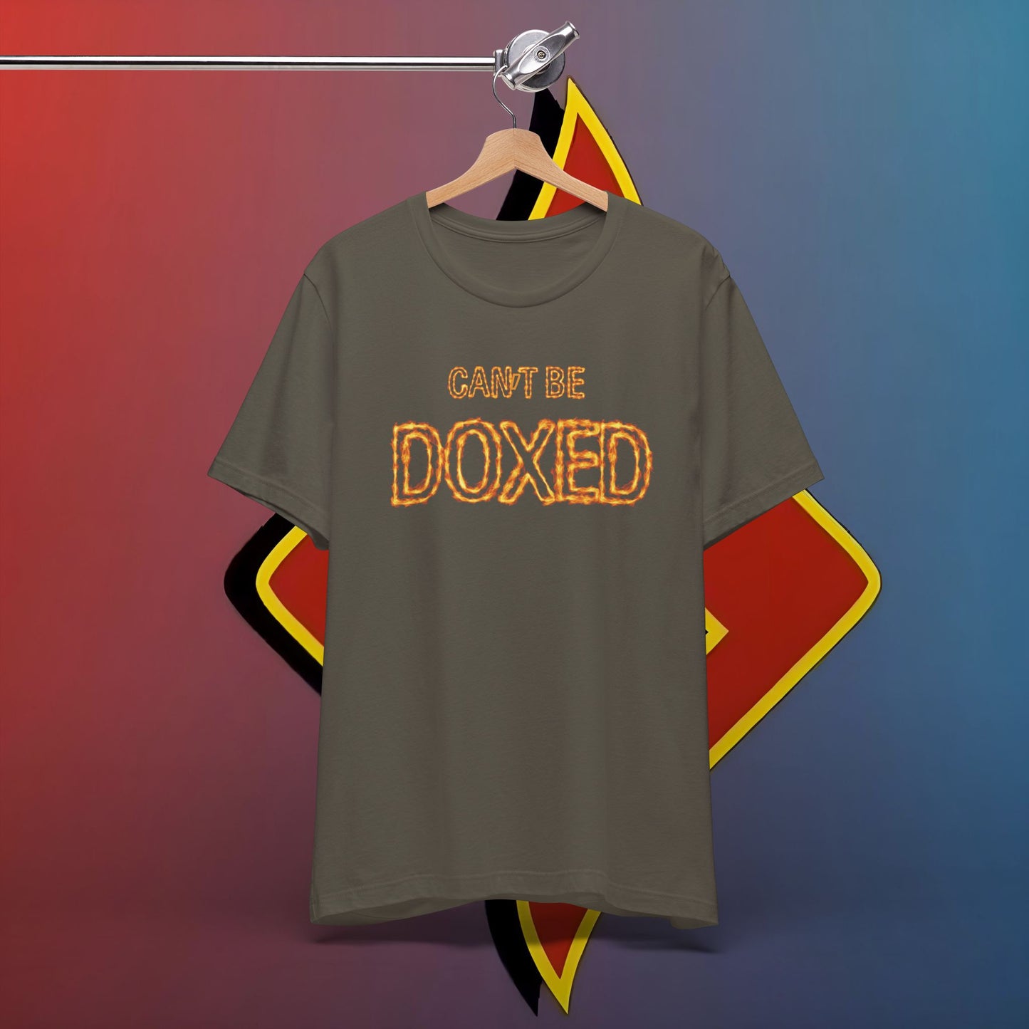 "Blazing Anonymity: Can't Be Doxed – The Shuli Network Inferno Edition #skoal" Unisex Jersey Short Sleeve Tee