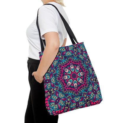 Purple Boho Vibes Tote Bag - AOP Design for Stylish Carrying