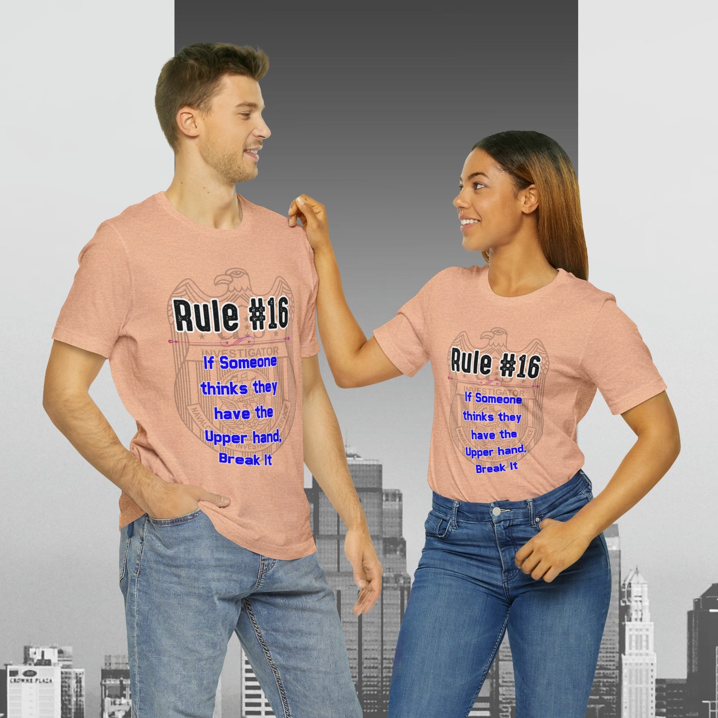 Rules of Gibbs #16 If Someone Thinks they have the Upper Hand, break it Unisex Jersey Short Sleeve Tee