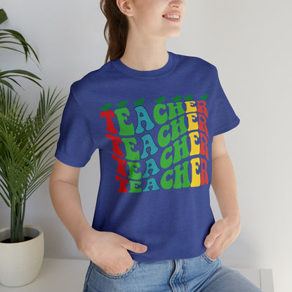 Colorful Teacher Unisex Jersey Short Sleeve Tee