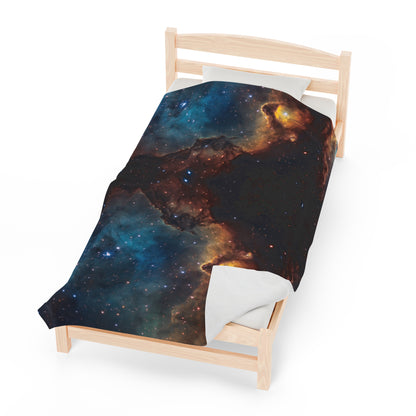 Colorful Galaxy Velveteen Plush Blanket