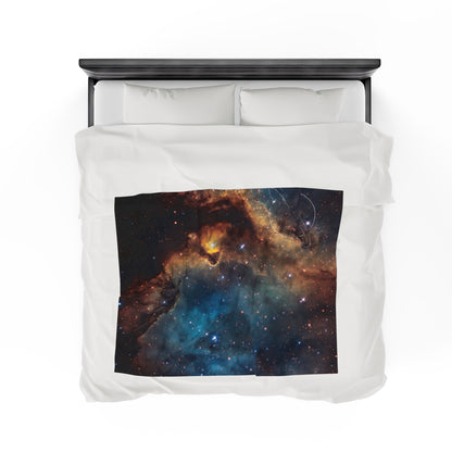 Colorful Galaxy Velveteen Plush Blanket