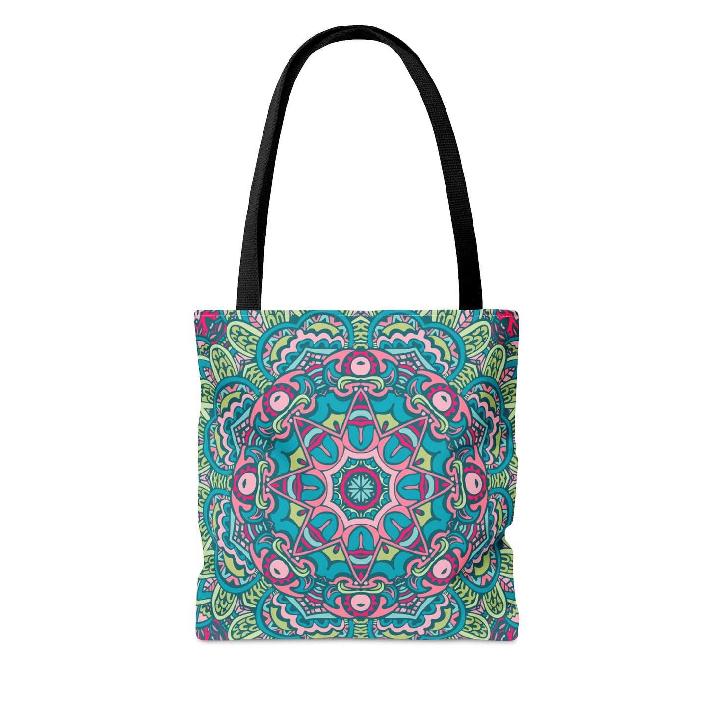 Green and Blue Boho Vibes Tote Bag - AOP Design for Stylish Carrying