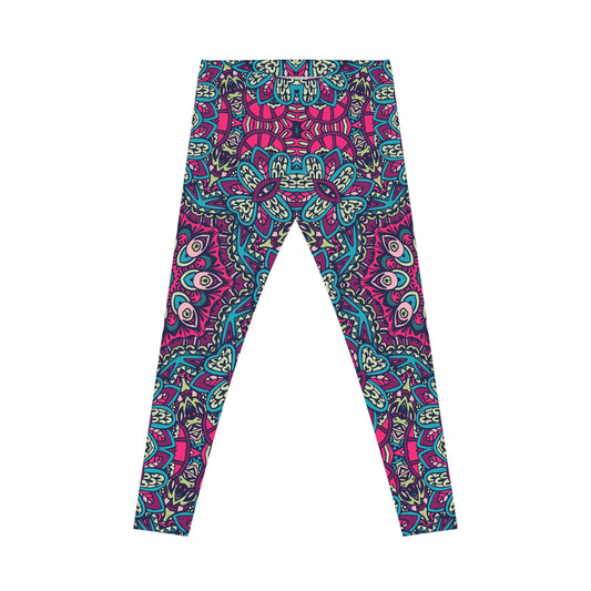 Fashion Forward: Purple Boho Plus Size Leggings - All-Over Comfort