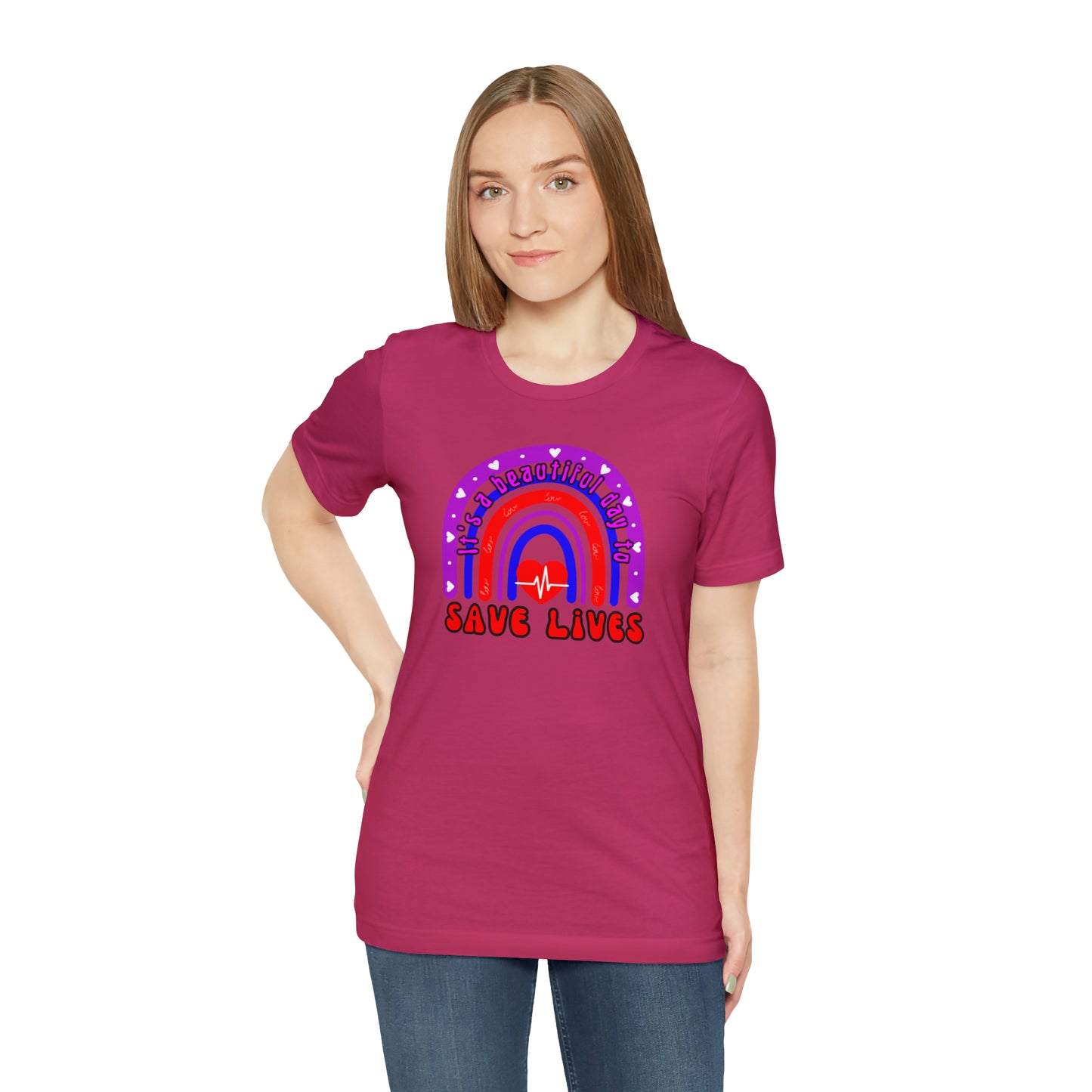 It's a Good Day to Save Lives, Nurse Unisex Jersey Tee Bella+Canvas 3001 Healthcare Gift Medical Students, Various Sizes Available