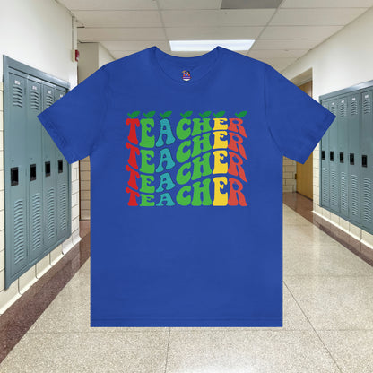 Colorful Teacher Unisex Jersey Short Sleeve Tee