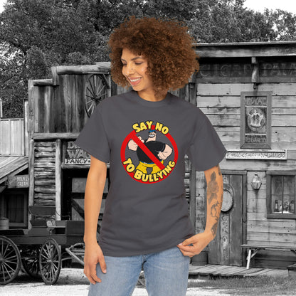 Popeye-Inspired 'Say No to Bullying' T-Shirt - Unisex Gildan 5000 Heavy Tee with Bluto Design
