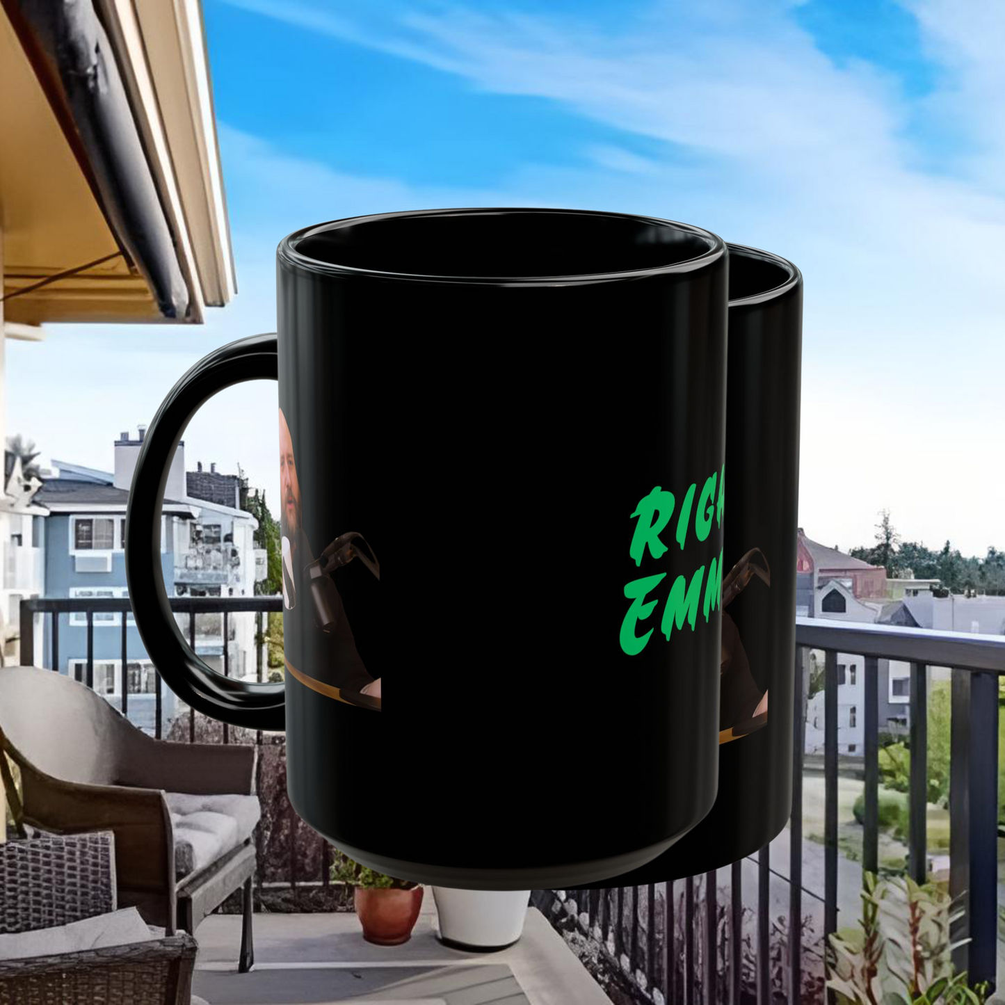 Legendary Actor Anthony Zenhauser “Right, Emma?” – The Shuli Network 11 Oz or 15 Oz Black Mug