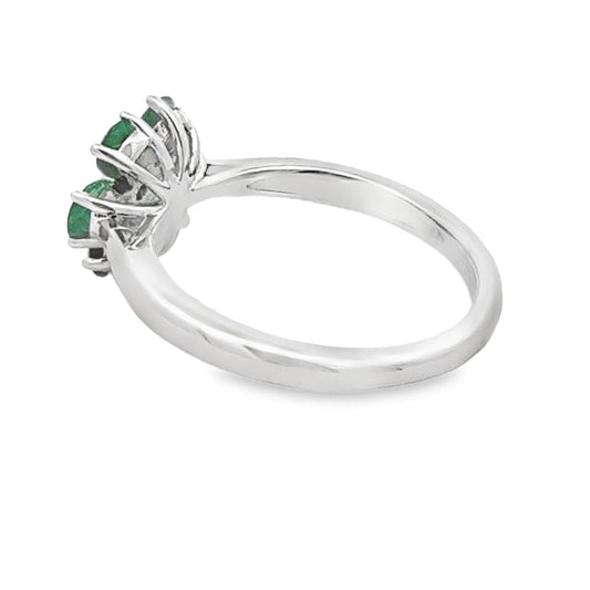 1.14ct Emerald Zircon Ring Sterling Silver