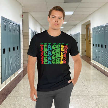 Colorful Teacher Unisex Jersey Short Sleeve Tee