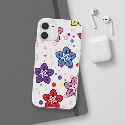Retro Colorful Flowers Flexi Cases for IPhone and Samsung