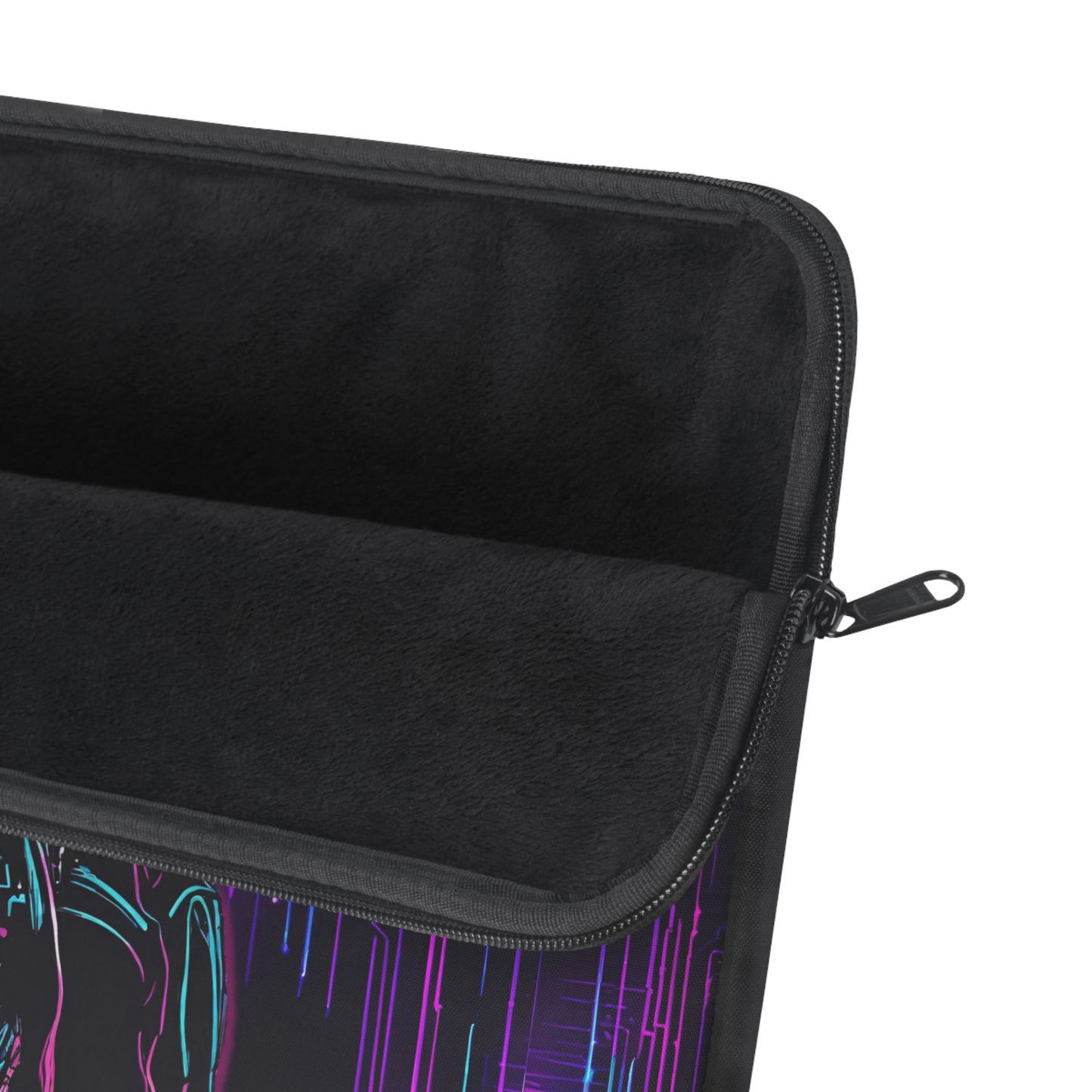 Laptop Sleeve - Neon Futuristic Lights Cyberpunk Girl