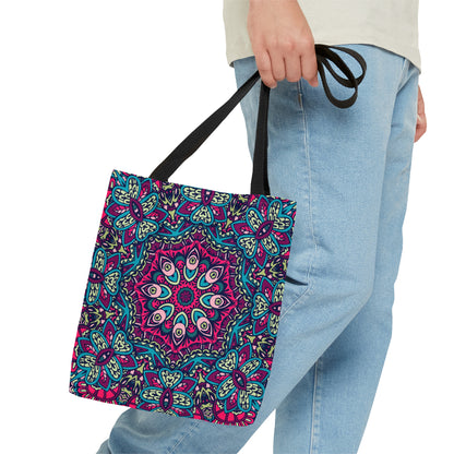Purple Boho Vibes Tote Bag - AOP Design for Stylish Carrying