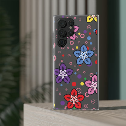 Retro Colorful Flowers Flexi Cases for IPhone and Samsung
