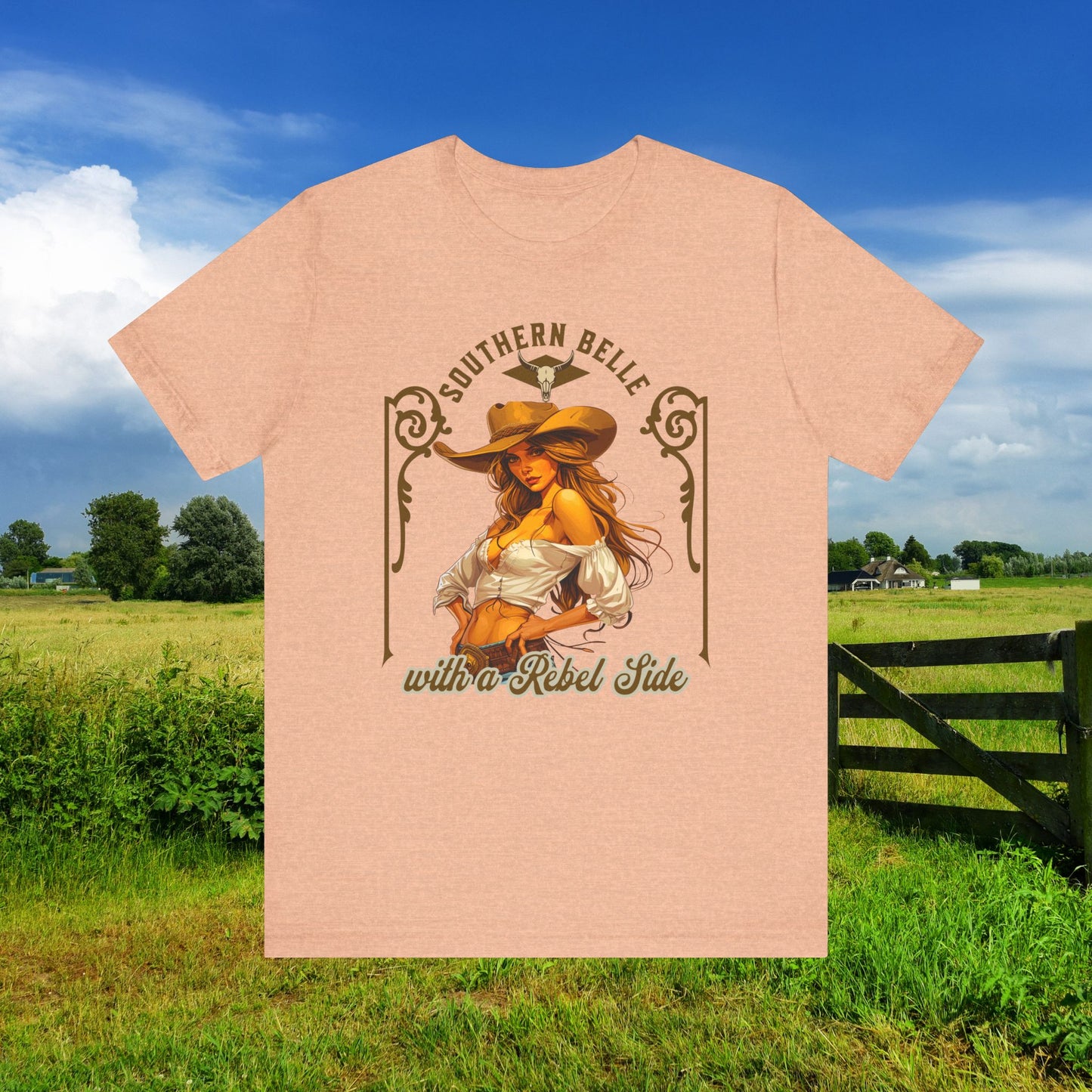 Southern Belle Statement Tee, Vintage Graphic Shirt, Country Lifestyle Apparel, Gift for Her, Summer Fashion