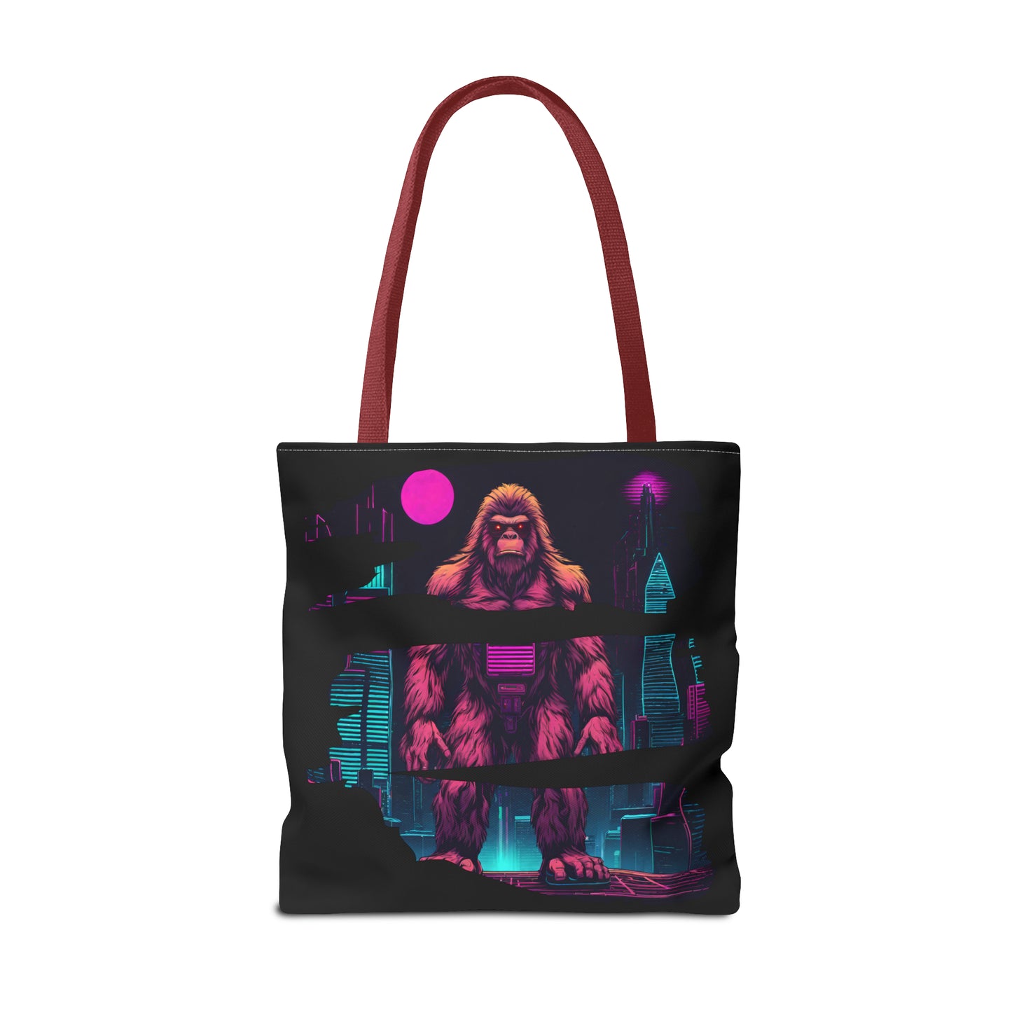 Bigfoot in a Cyber City AOP Tote Bag