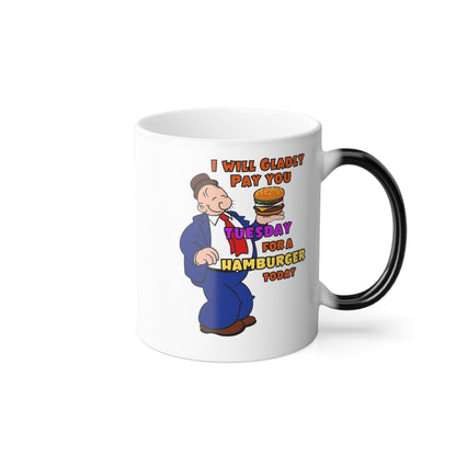 Popeye's Friend Wimpy /Color Morphing Mug, 11oz