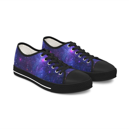 Purple Beyond the Stars Outer Space Out of this World Women's Low Top Sneakers