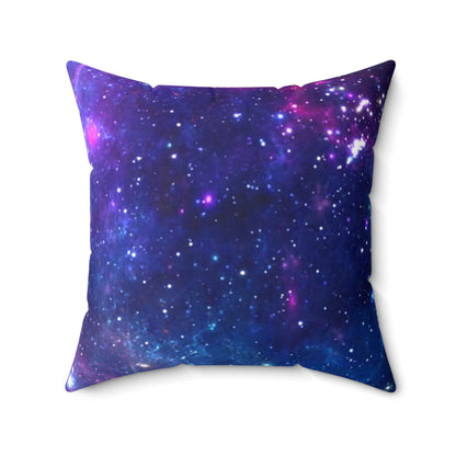 Purple Beyond the Stars Outer Space Out of this World Spun Polyester Square Pillow