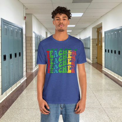 Colorful Teacher Unisex Jersey Short Sleeve Tee