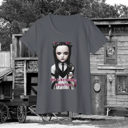 My Resting Witch Face Halloween with Wednesday Addams Women's Organic Short Sleeve T-Shirt