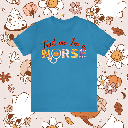 Trust me I'm a Nurse Halloween Retro Unisex Jersey Short Sleeve Tee