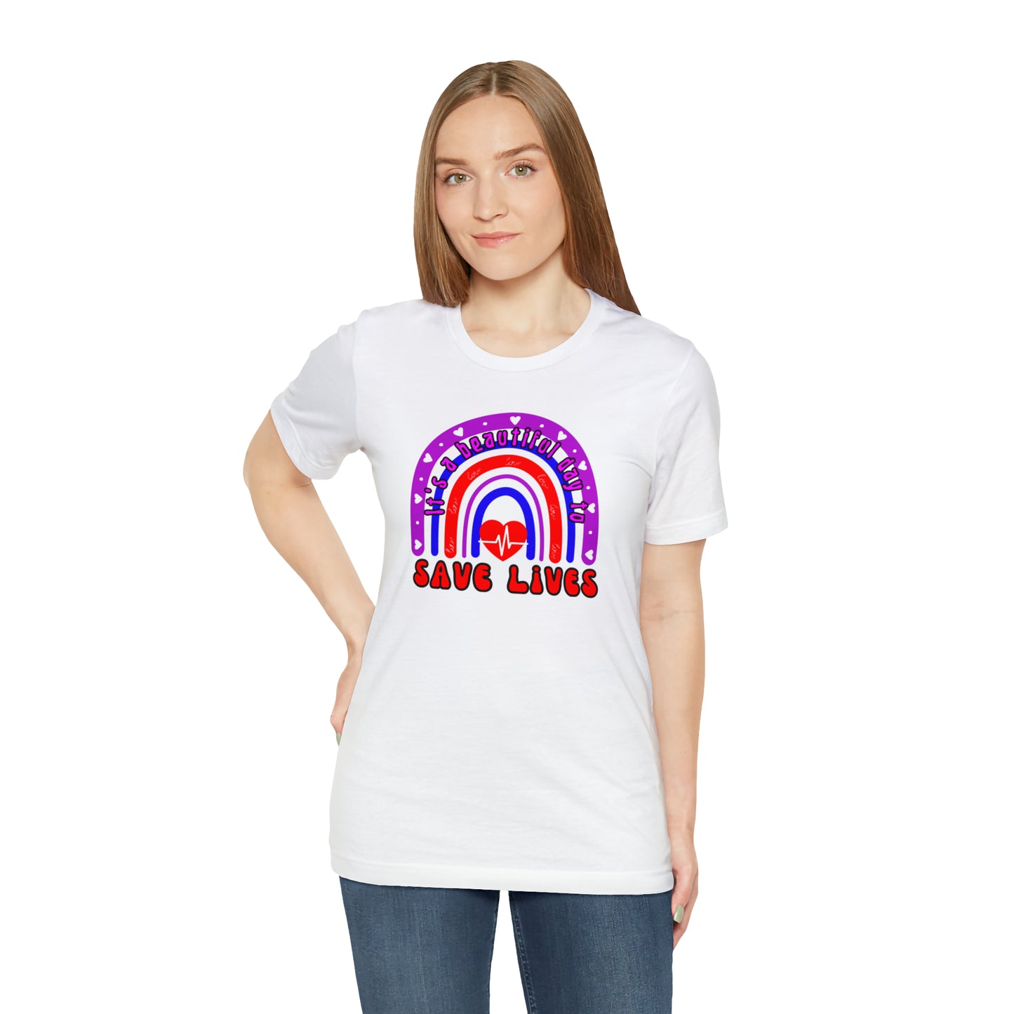 It's a Good Day to Save Lives, Nurse Unisex Jersey Tee Bella+Canvas 3001 Healthcare Gift Medical Students, Various Sizes Available