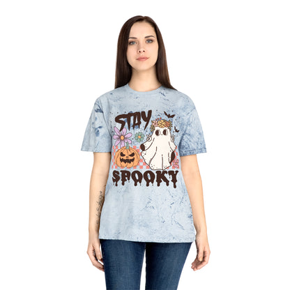 Stay Spooky Retro Groovy Halloween Unisex Color Blast T-Shirt Gifts for Him Gifts for Her