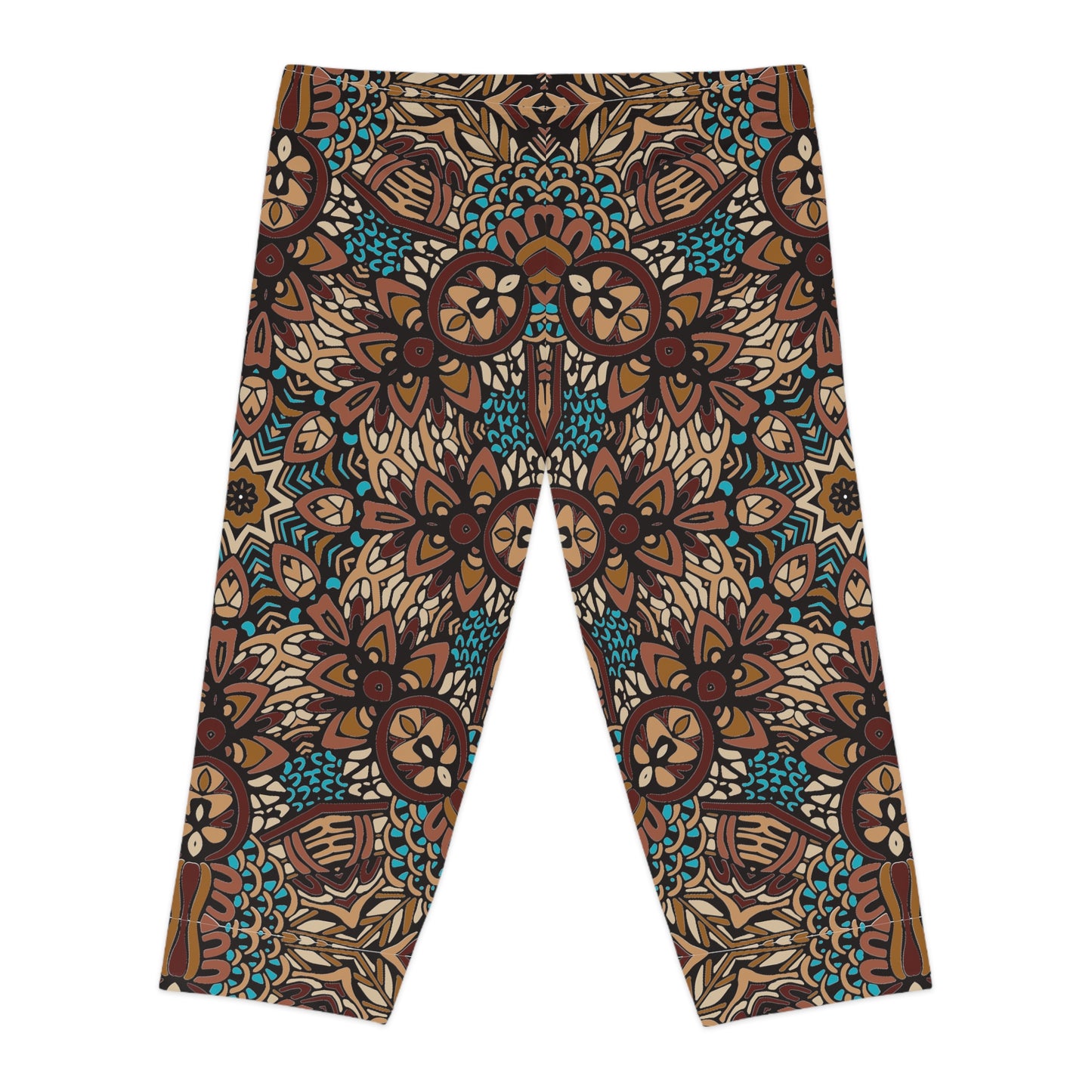 Boho Bliss: Vibrant Print Women's Leggings Women's Capri Leggings (AOP)