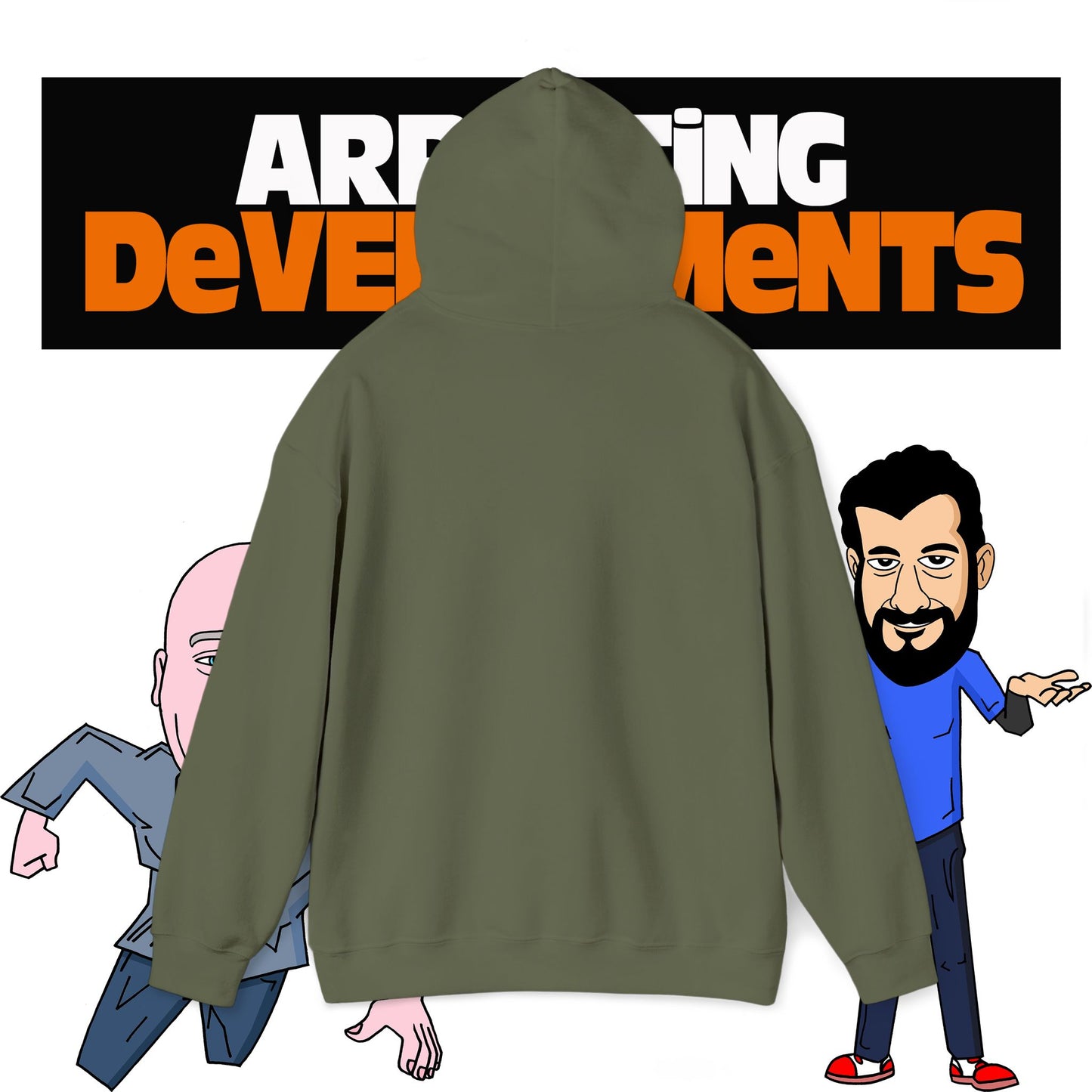 Arresting Developments Chaos Embroidered Hoodie – Official Podcast Merch for True Crime & Dabbleverse Fans Unisex Heavy Blend™ Hooded Sweatshirt
