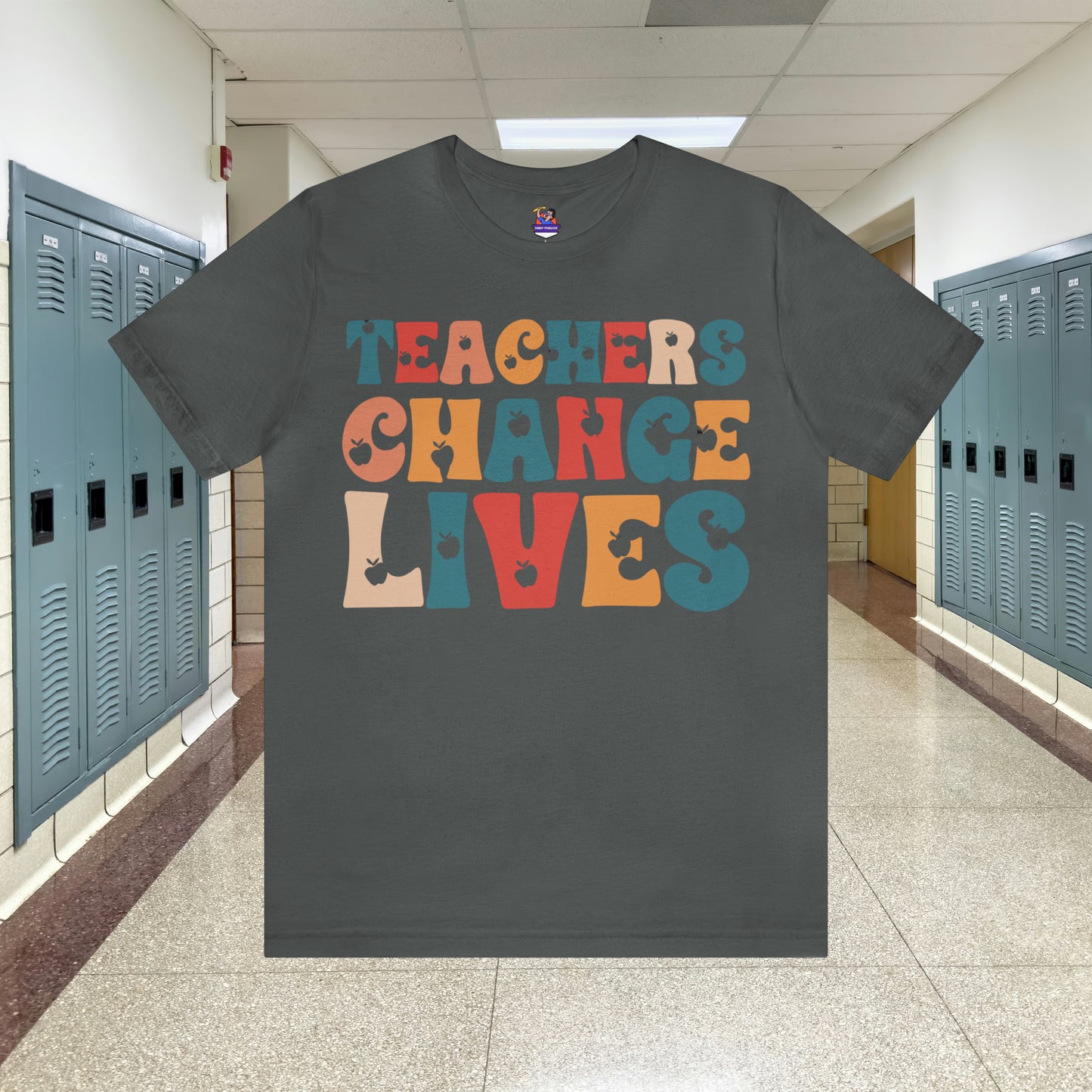 Colorful Teachers Change Lives Back to School Unisex Jersey Short Sleeve Tee Gifts for him, Gifts for Her
