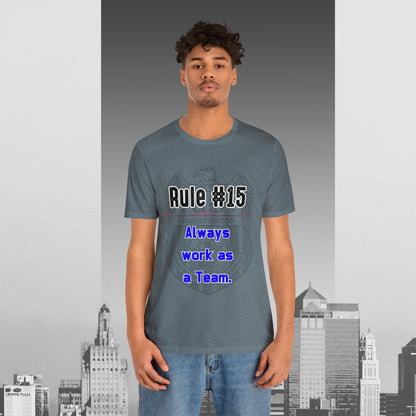 Rules of Gibbs #15 Always work as a Team Unisex Jersey Short Sleeve Tee