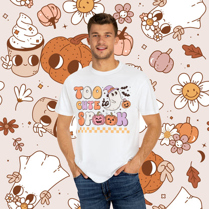 Too Cute to Spook Retro Groovy Halloween Unisex Garment-Dyed T-shirt Gifts for Him Gifts for Her