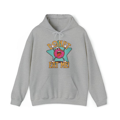 "DirkyThreadz Donut Panic Hoodie - Quirky Cartoon Design for Fun Style"