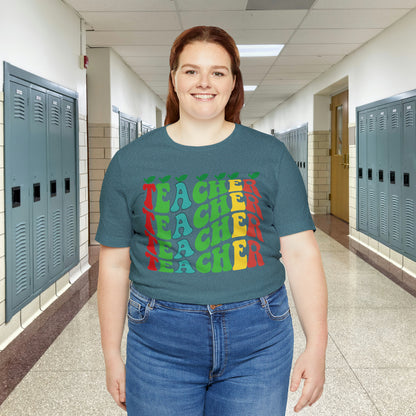 Colorful Teacher Unisex Jersey Short Sleeve Tee