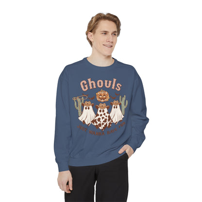 Ghouls Just Wanna Have Fun Western Halloween Unisex Garment-Dyed Sweatshirt