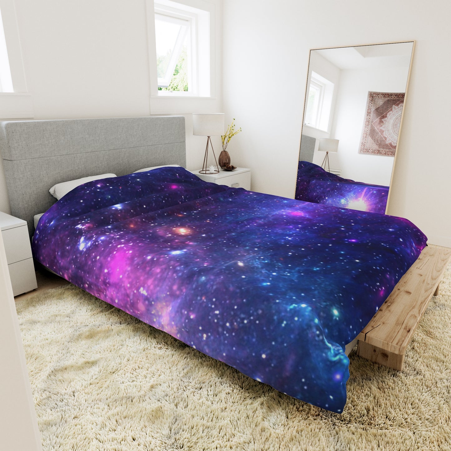 Purple Beyond the Stars Outer Space Out of this World Duvet Cover