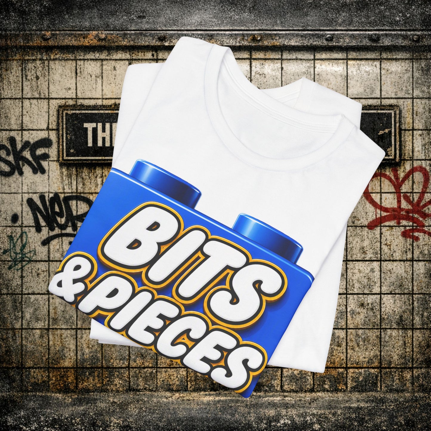Bits & Pieces Graphic Tee One Size Fits All… Jokes?”