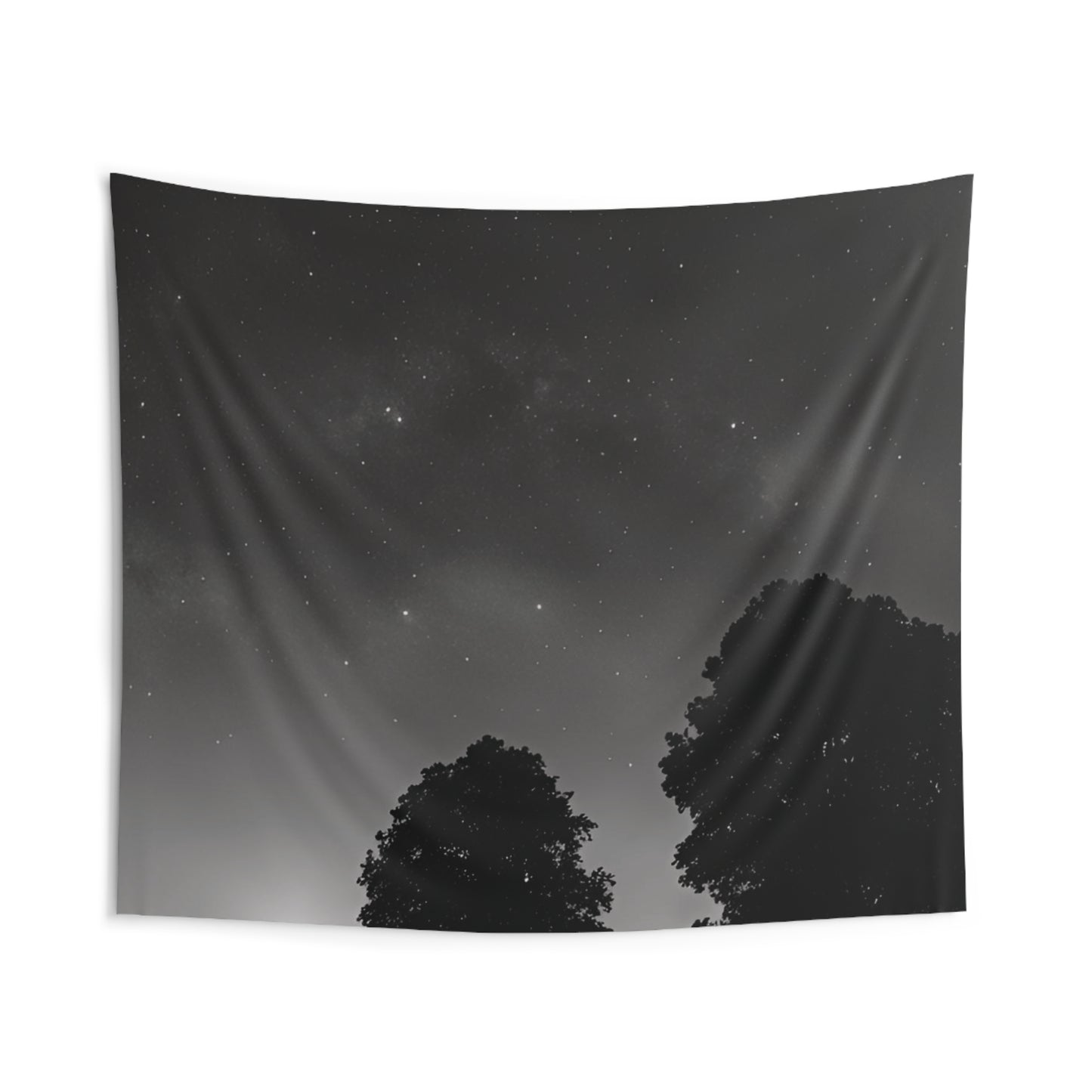 Enchanted Nights: Sky Through Trees Indoor Tapestry