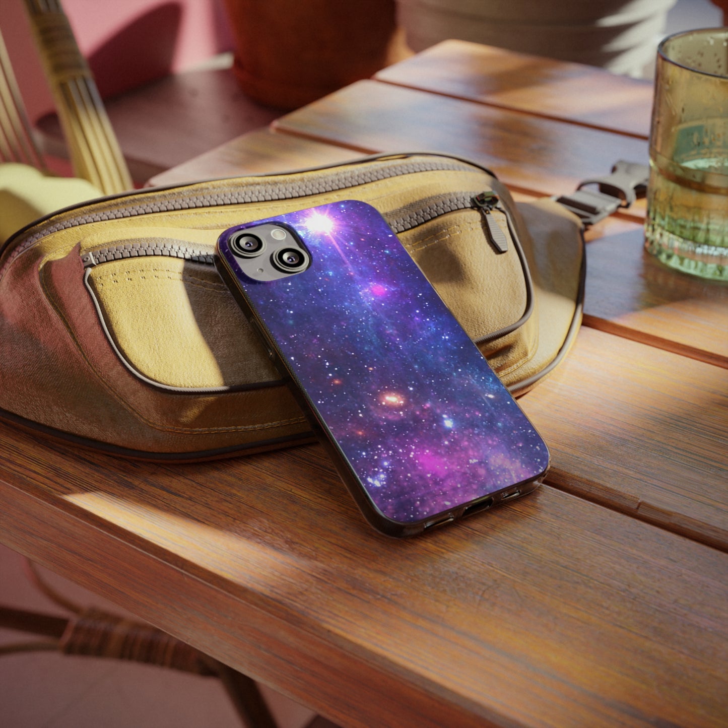 Purple Beyond the Stars Outer Space Out of this World Soft Phone Cases