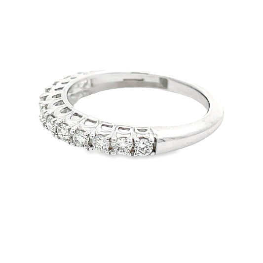 .50ct Diamond Wedding Band Ring 14KT White Gold