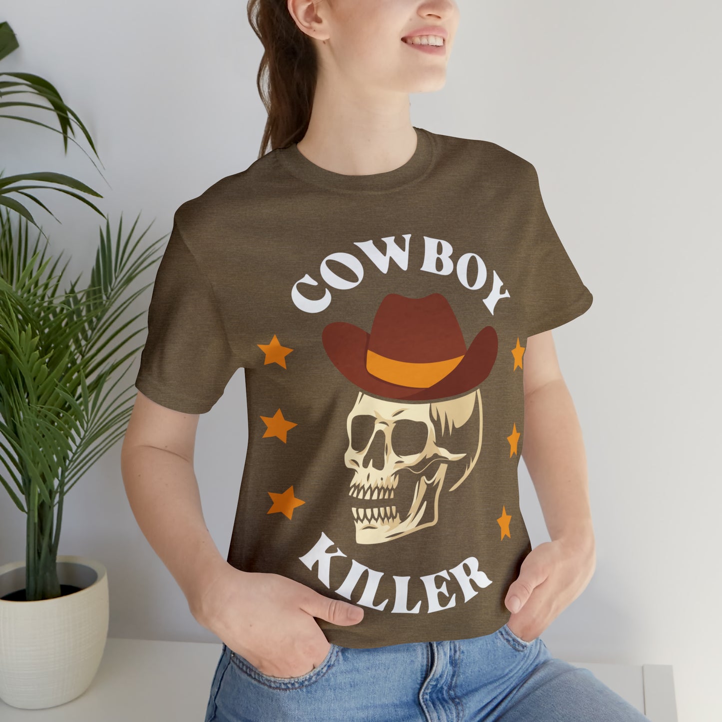 Cowboy Killer Retro Halloween Unisex Jersey Short Sleeve Tee Gifts for Him Gifts for Her