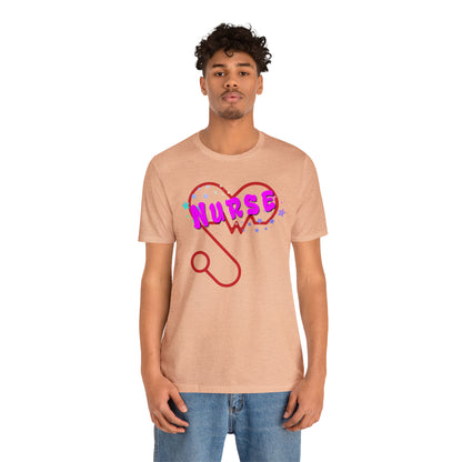 Nurse Love Unisex Jersey Tee Bella+Canvas 3001 Healthcare Gift Medical Students, Soft Fabric, Various Sizes Available
