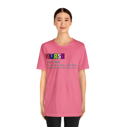 Definition of a Nurse Unisex Jersey Tee Bella+Canvas 3001 Healthcare Gift Medical Students, Soft Fabric, Various Sizes Available