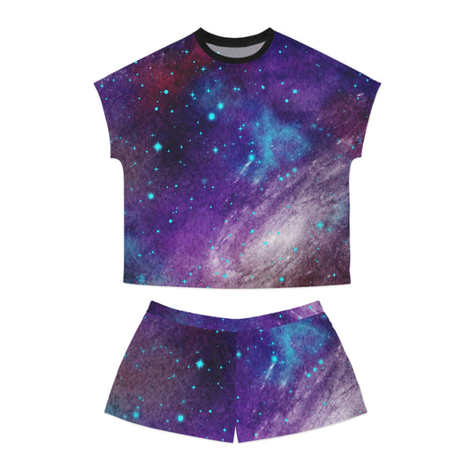 Outer Space Out of this World Women's Short Pajama Set (AOP)