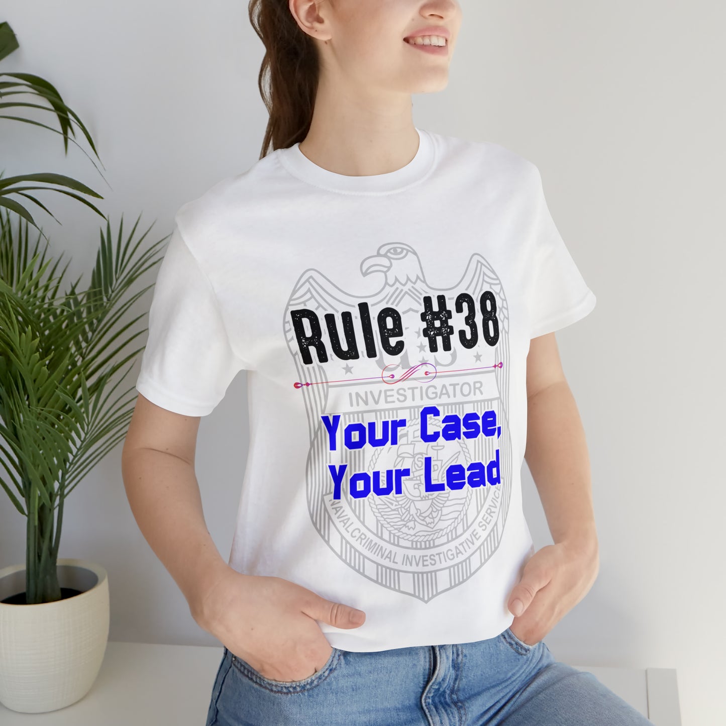 Rules of Gibbs #38 Your Case, Your Lead Unisex Jersey Short Sleeve Tee