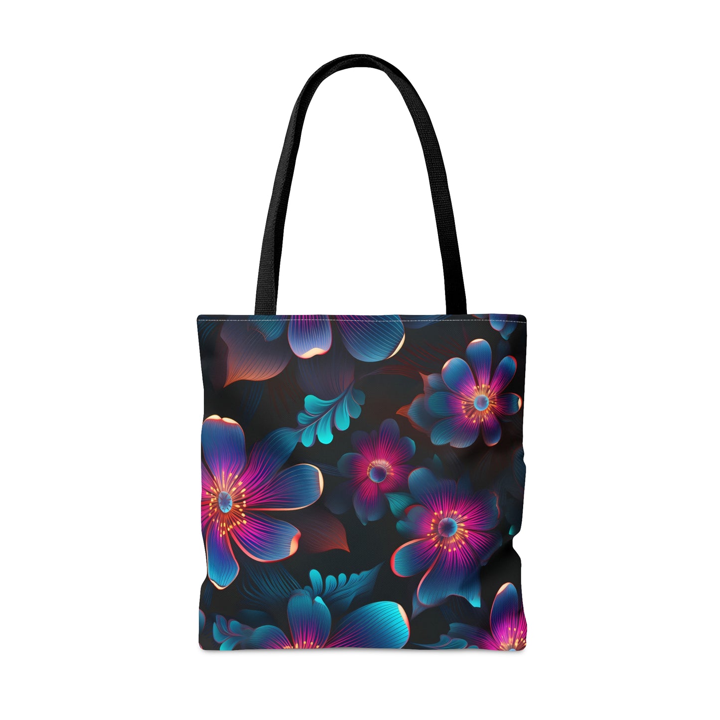 Eclectic Neon Floral All Over Print Tote Bag